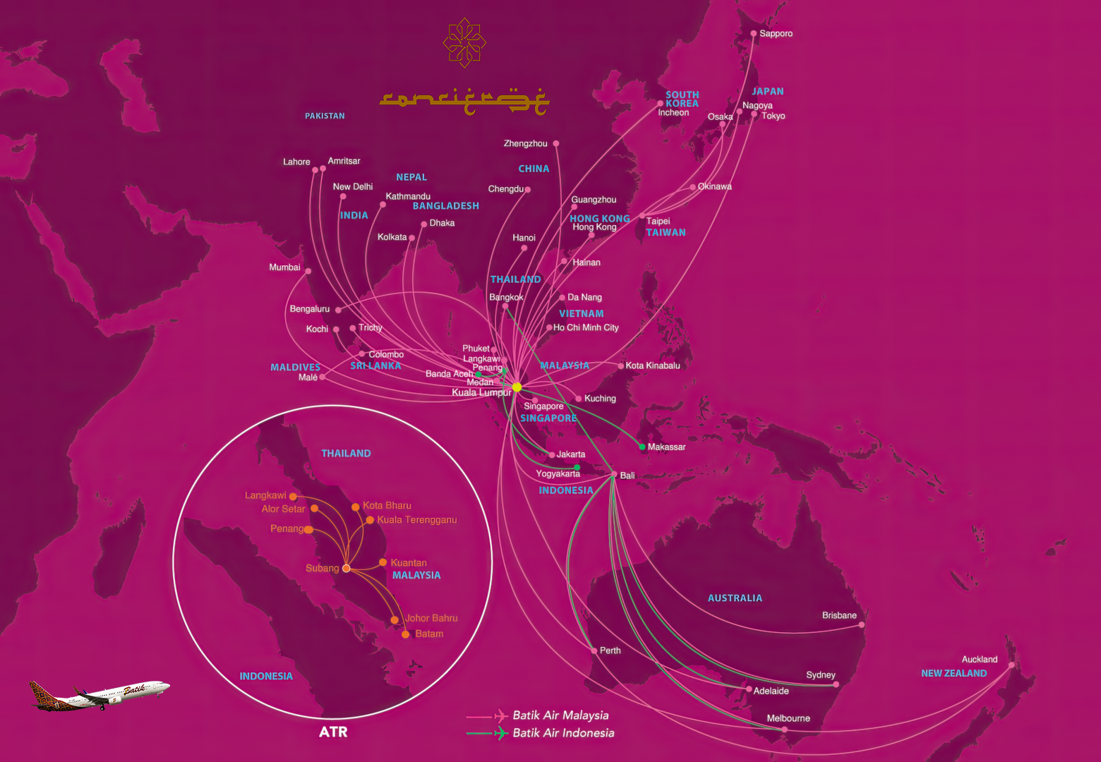 BatikAir Route Map
